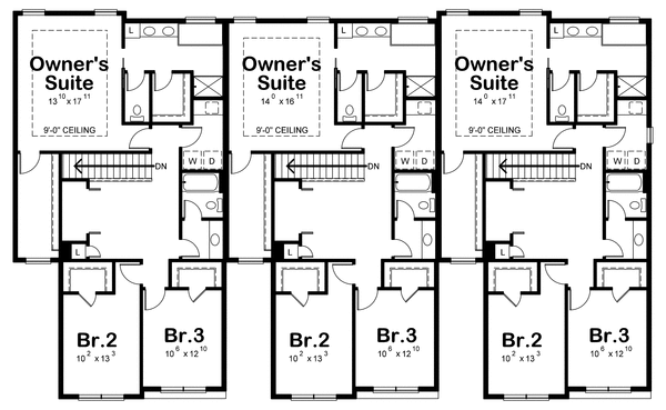 Second Floor Plan for House Plan #155916