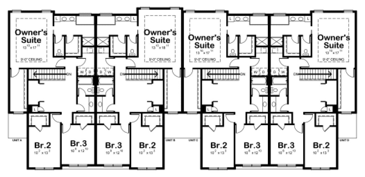 Second Floor Plan for House Plan #150628