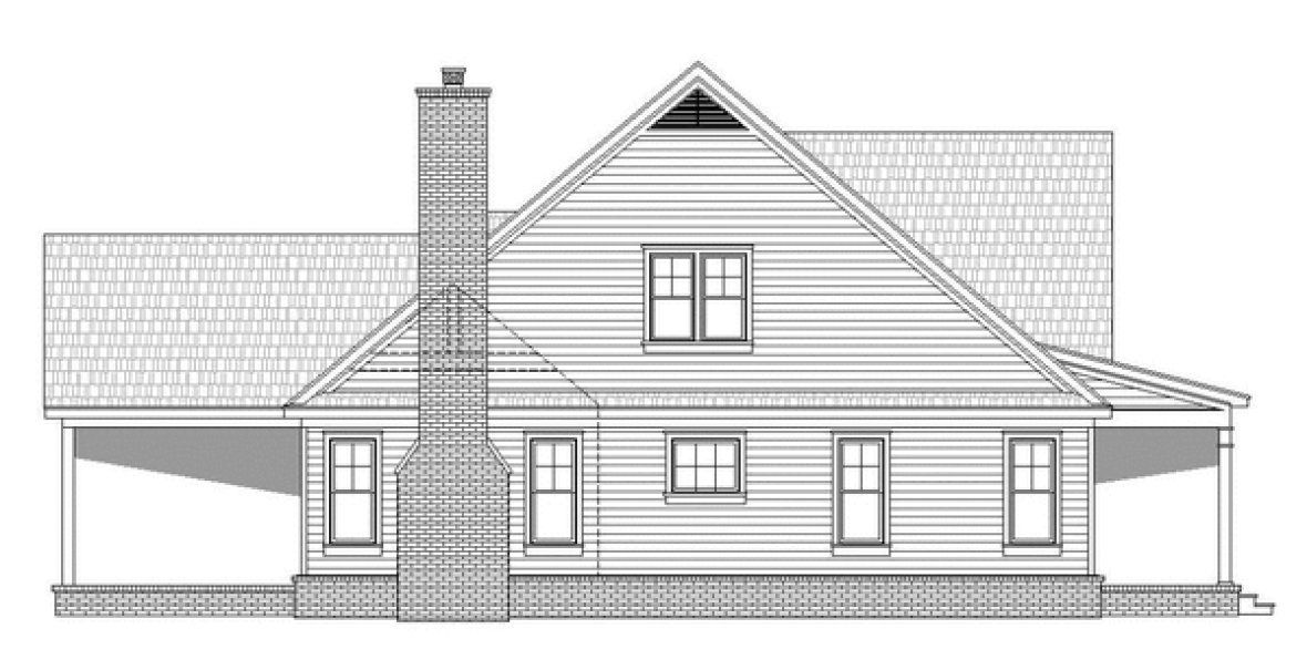 Left Elevation for House Plan #690022