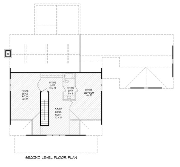 Second Floor Plan for House Plan #690022