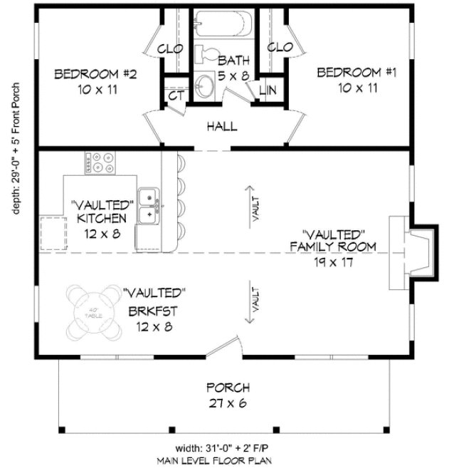 Main Floor Plan for House Plan #690090