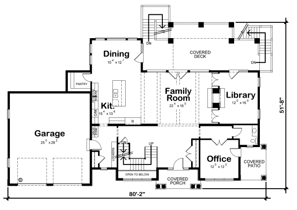 Main Floor Plan for House Plan #152534