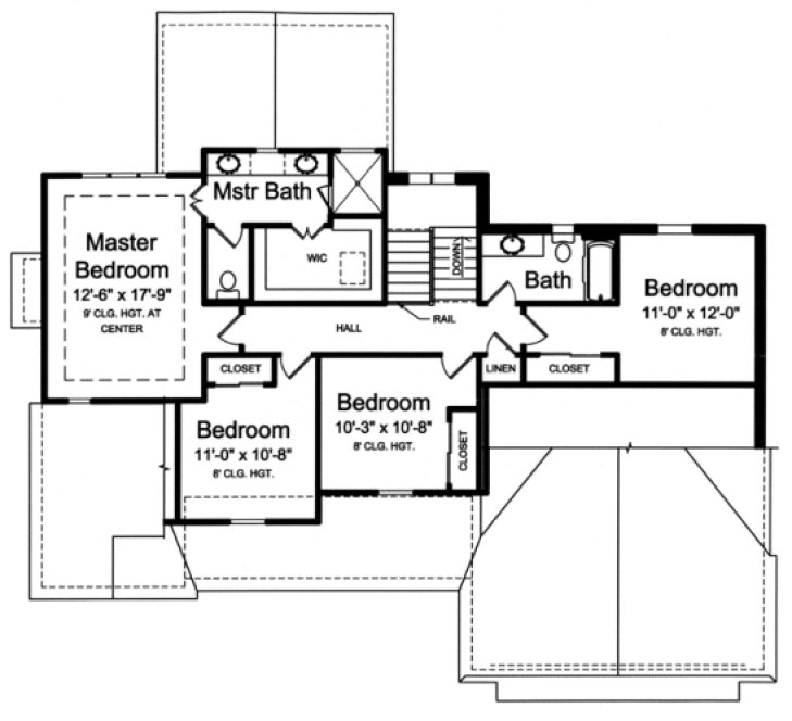 Second Floor Plan for House Plan #533032