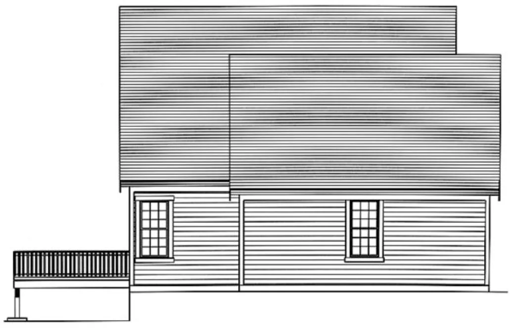 Left Elevation for House Plan #535312