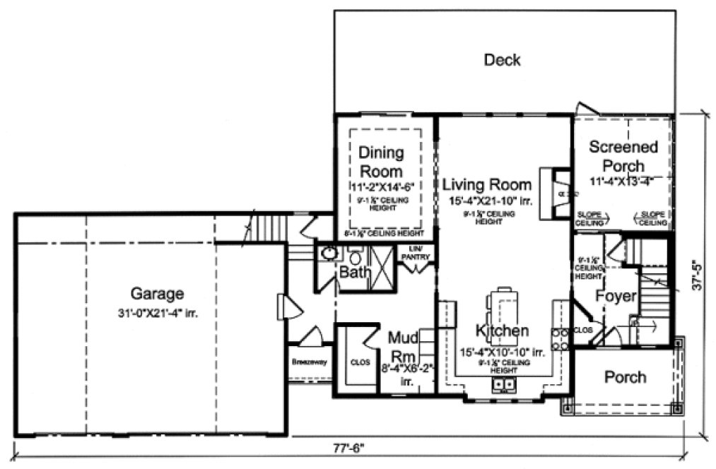Main Floor Plan for House Plan #535312