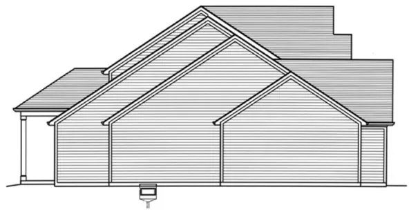 Left Elevation for House Plan #535543