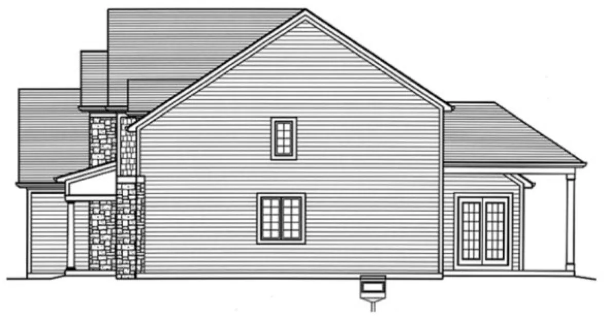 Right Elevation for House Plan #535543