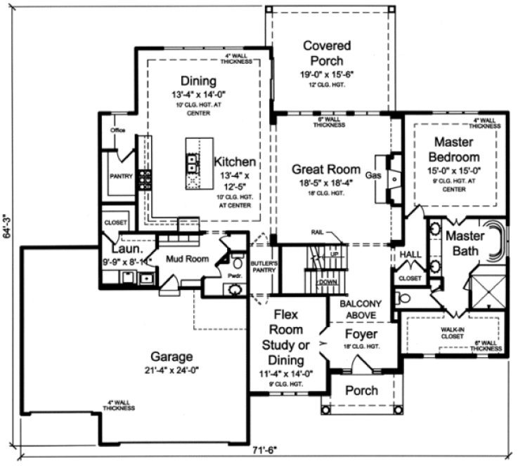 Main Floor Plan for House Plan #535543