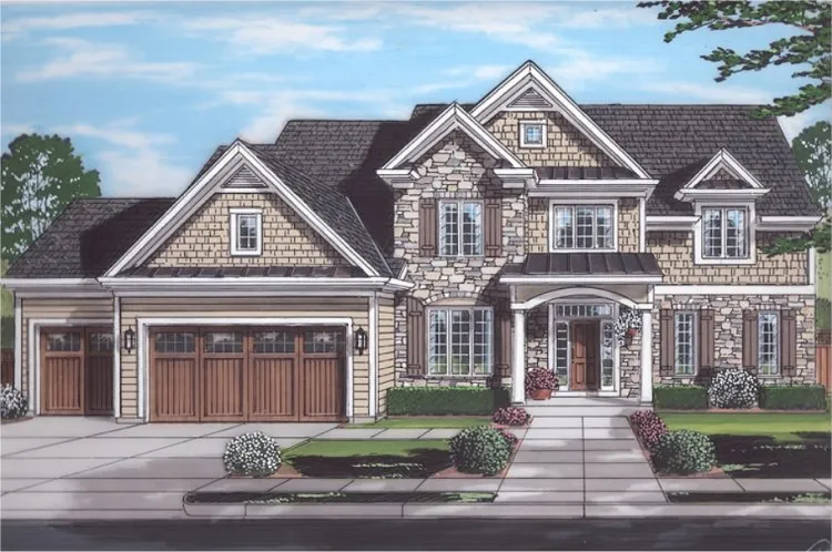 Full Rendering for House Plan #535543