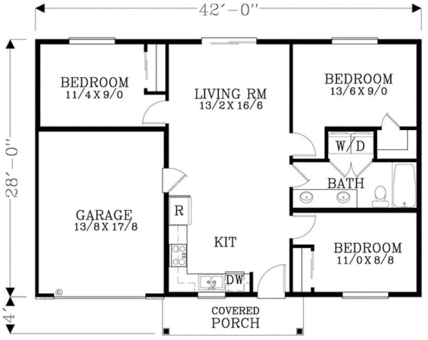Main Floor Plan for House Plan #854290