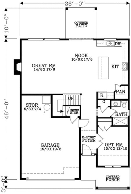 Main Floor Plan for House Plan #856642