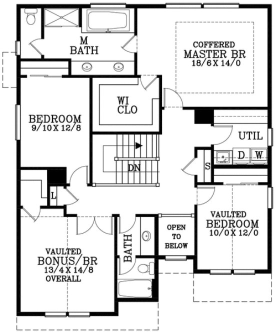 Second Floor Plan for House Plan #856642