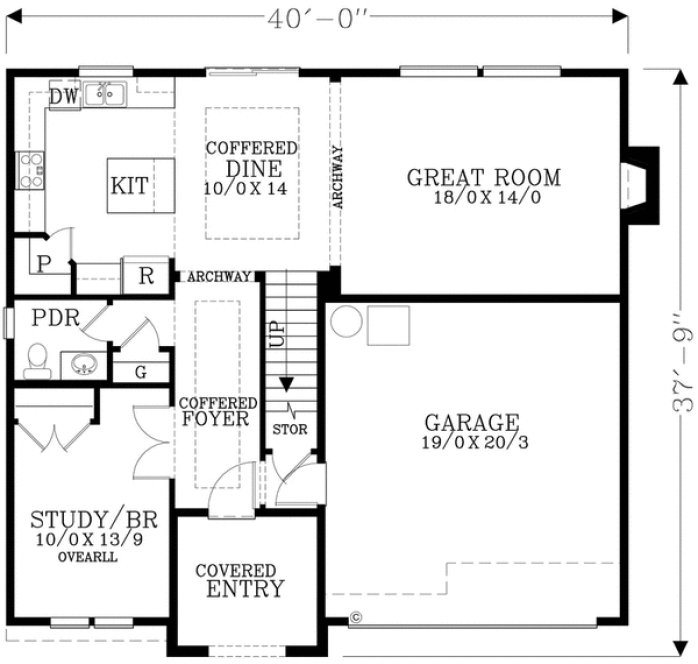 Main Floor Plan for House Plan #858422
