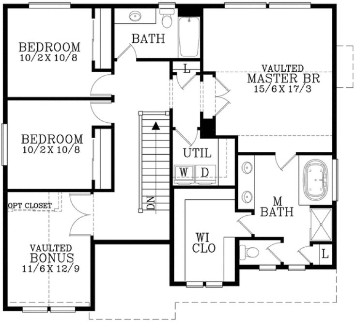 Second Floor Plan for House Plan #858422