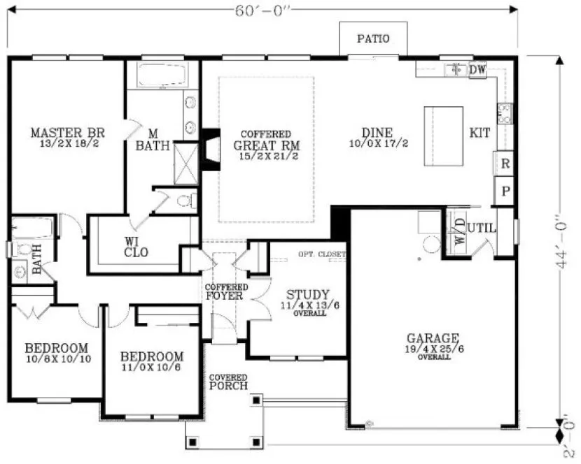 Main Floor Plan for House Plan #852991