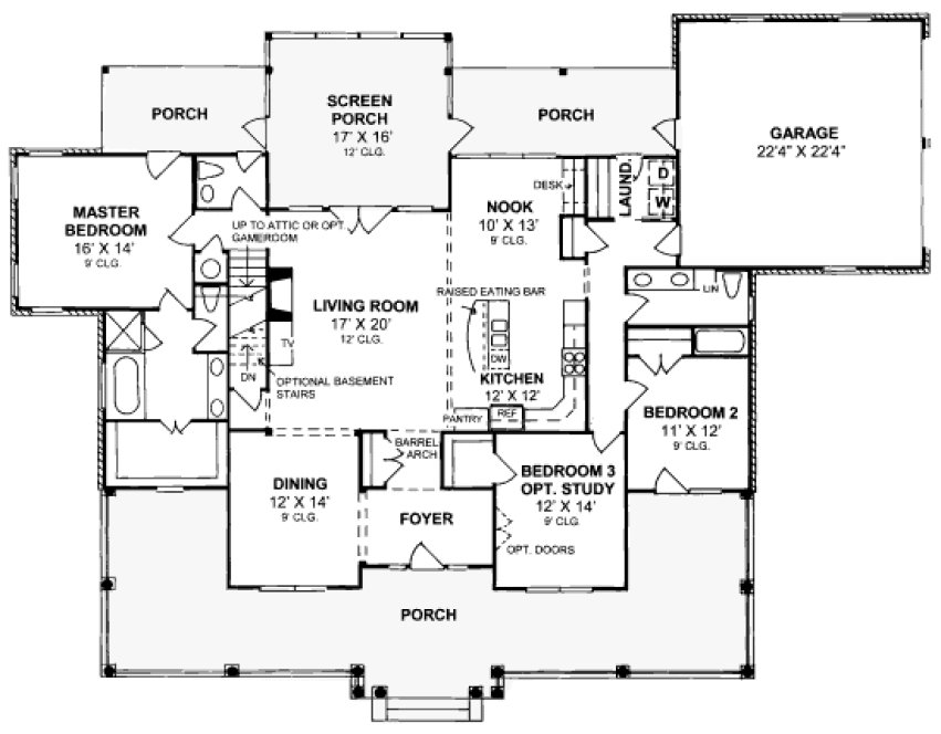 Main Floor Plan for House Plan #246312
