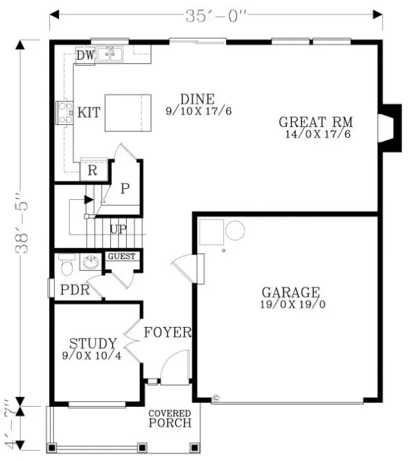 Main Floor Plan for House Plan #858312