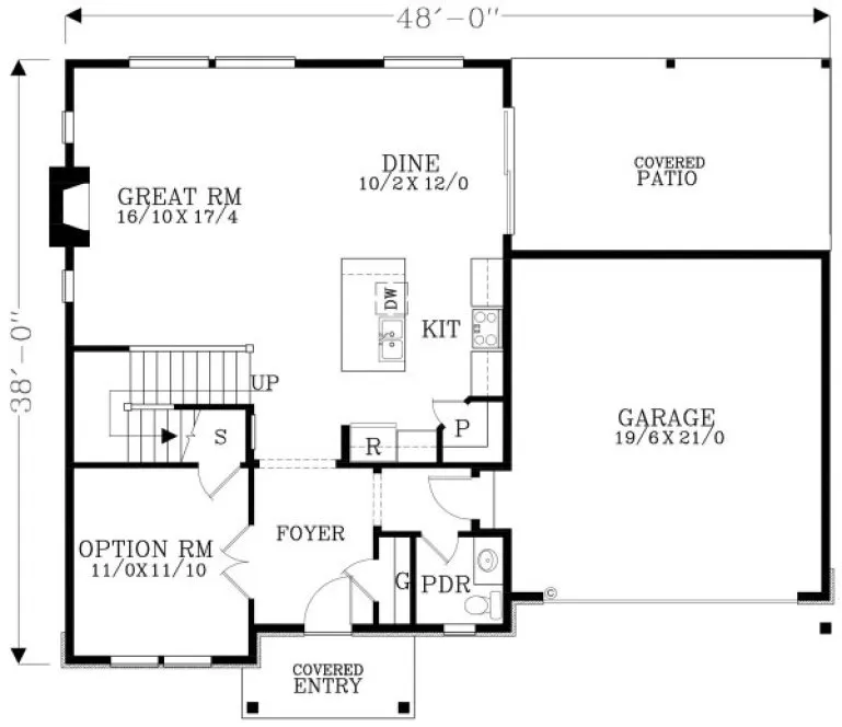 Main Floor Plan for House Plan #858042