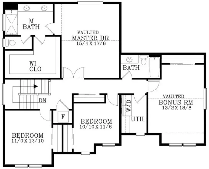 Second Floor Plan for House Plan #858042