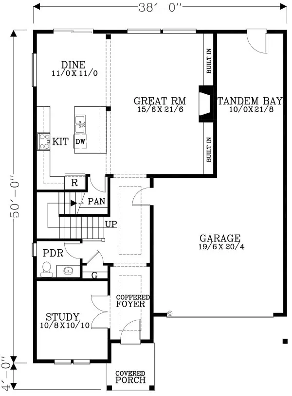 Main Floor Plan for House Plan #850082