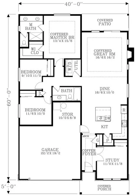 Main Floor Plan for House Plan #856571