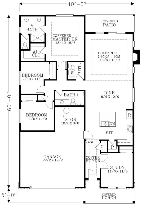 Main Floor Plan for House Plan #856571