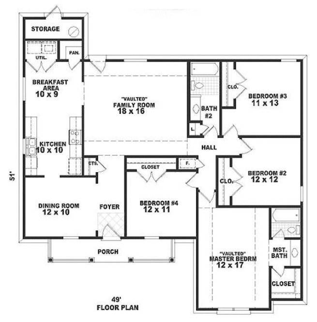 Main Floor Plan for House Plan #496571