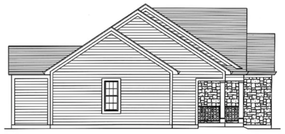 Left Elevation for House Plan #535351