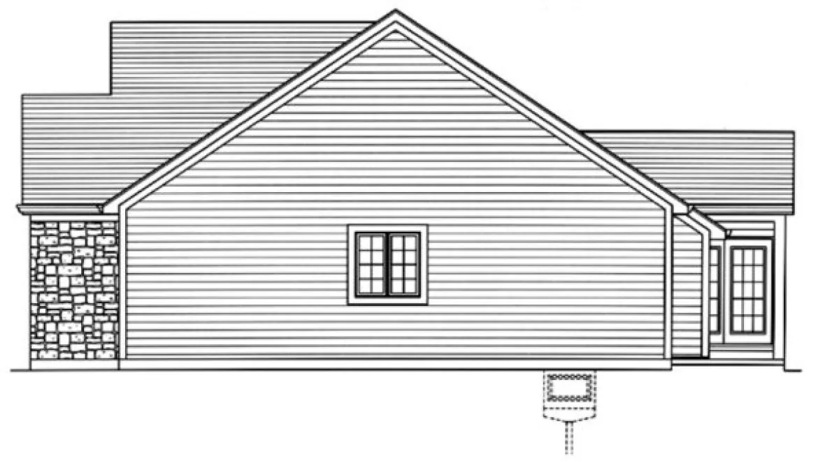 Right Elevation for House Plan #535351