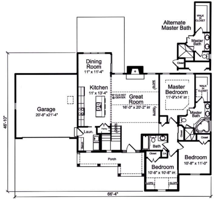 Main Floor Plan for House Plan #535351