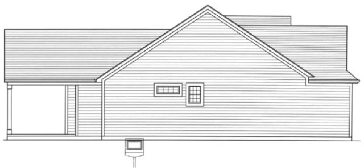 Left Elevation for House Plan #537751