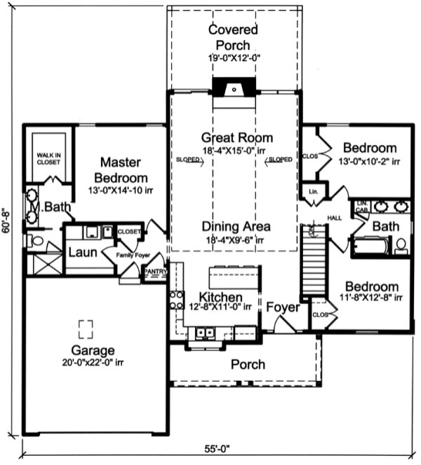 Main Floor Plan for House Plan #537751