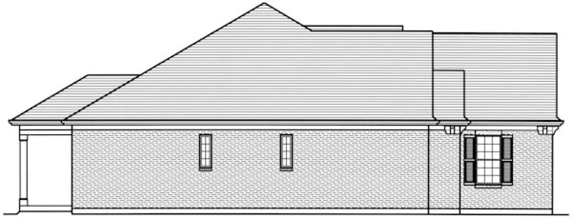 Left Elevation for House Plan #534602