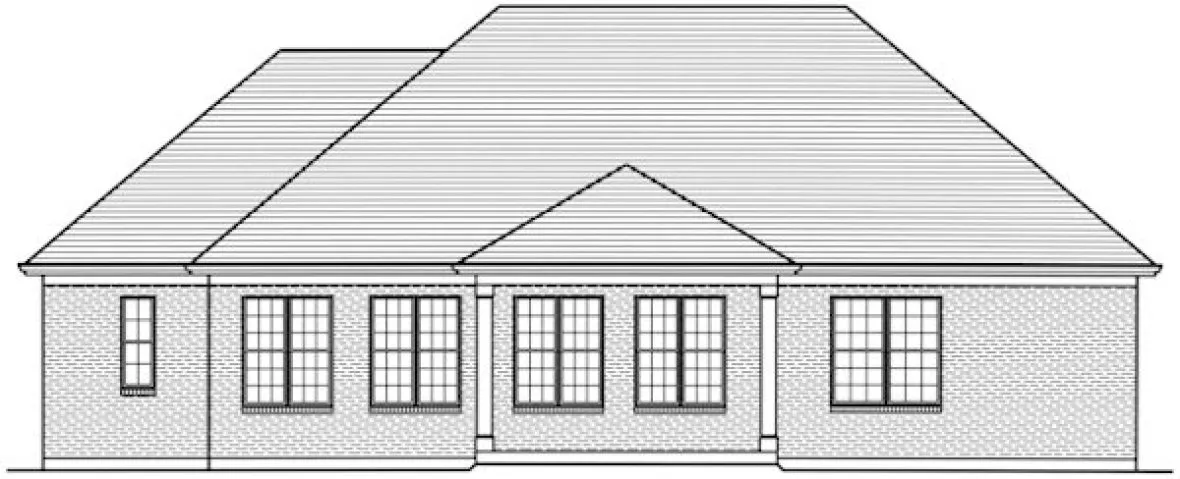Rear Elevation for House Plan #534602