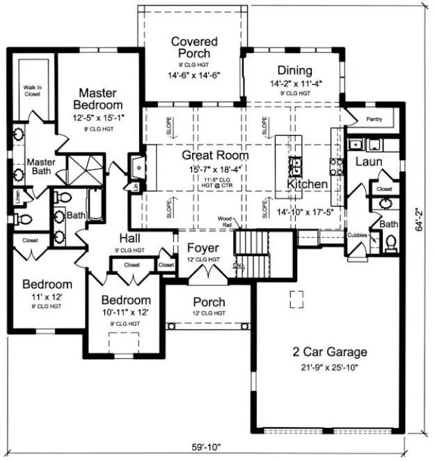 Main Floor Plan for House Plan #534602