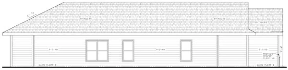 Left Elevation for House Plan #157231