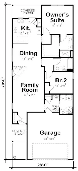 Main Floor Plan for House Plan #157231