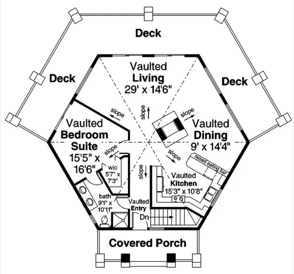 Main Floor Plan for House Plan #349991