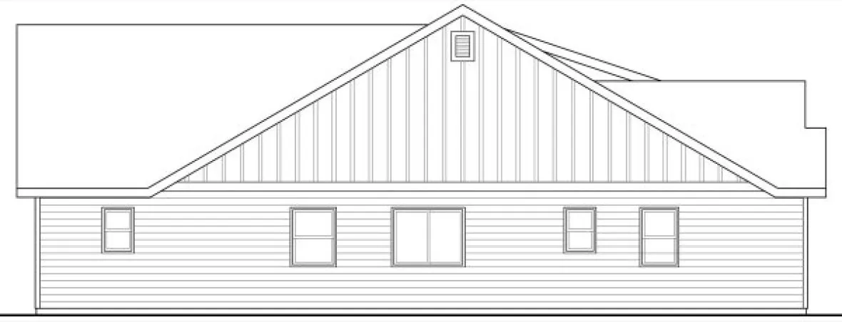 Left Elevation for House Plan #345032