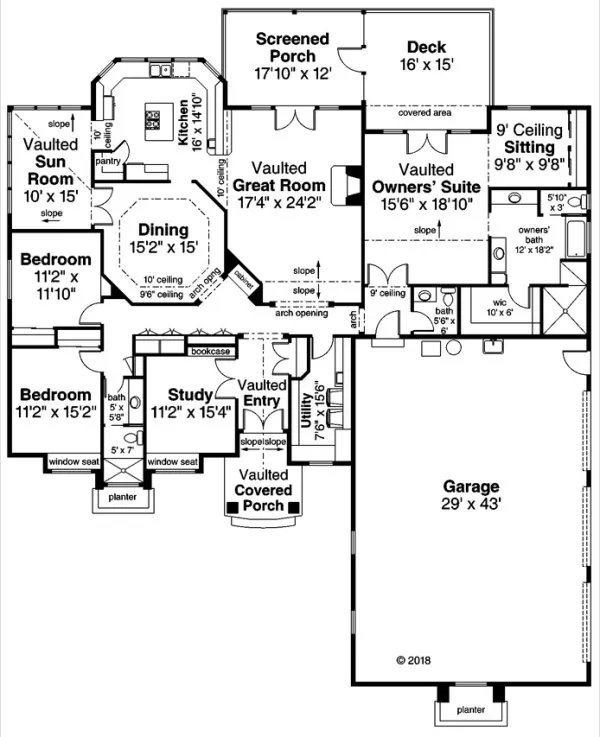 Main Floor Plan for House Plan #344682