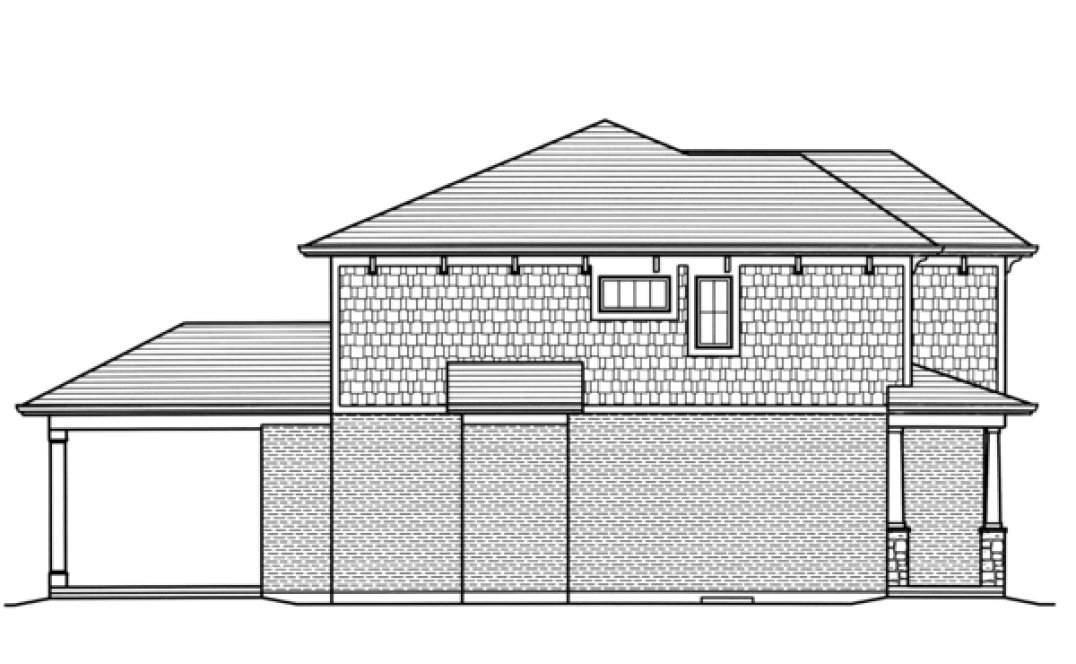 Left Elevation for House Plan #534262