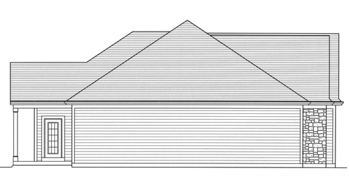 Left Elevation for House Plan #537681