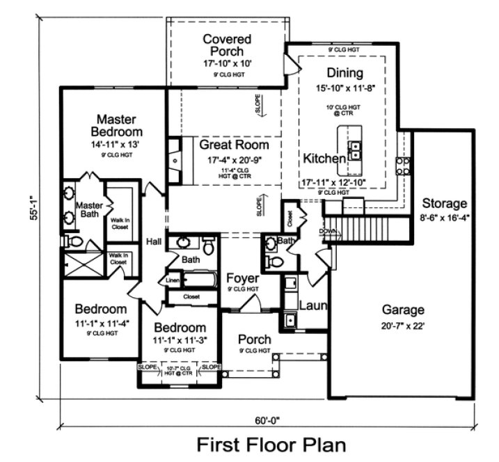 Main Floor Plan for House Plan #537681