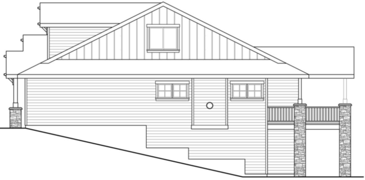 Right Elevation for House Plan #347352