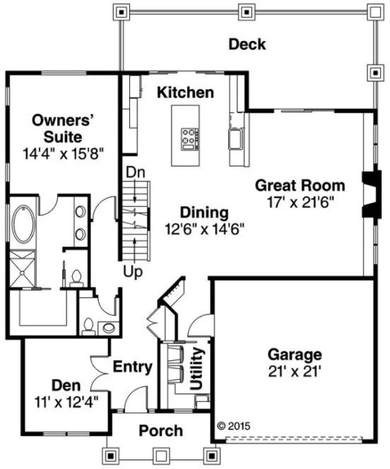 Main Floor Plan for House Plan #347352