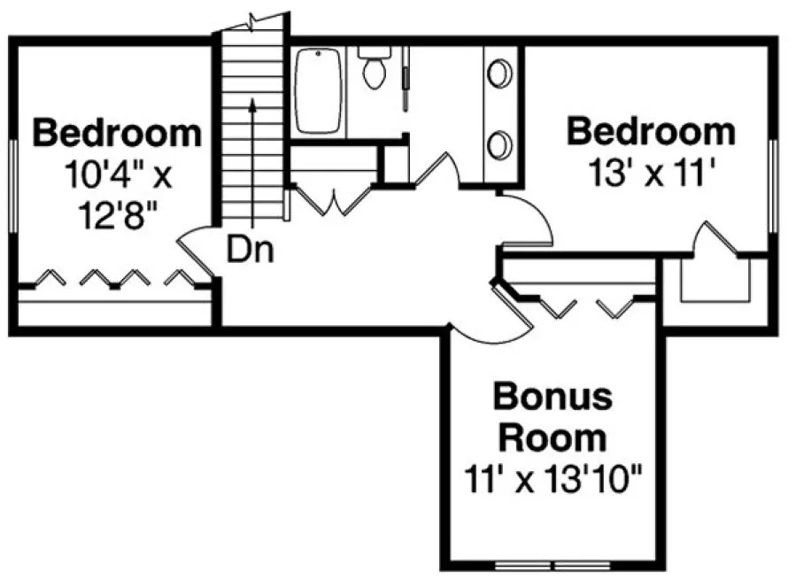 Second Floor Plan for House Plan #347352