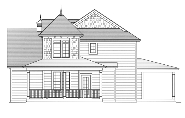 Right Elevation for House Plan #536442