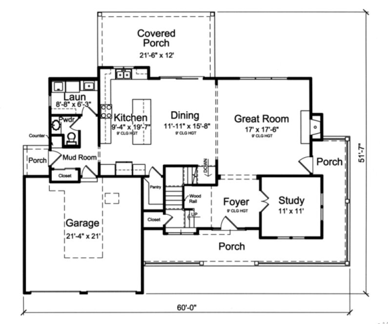 Main Floor Plan for House Plan #536442