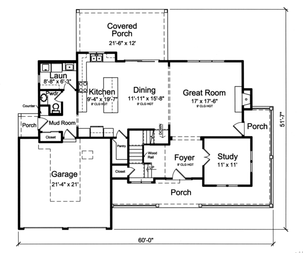 Main Floor Plan for House Plan #536442