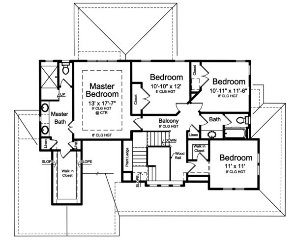 Second Floor Plan for House Plan #536442